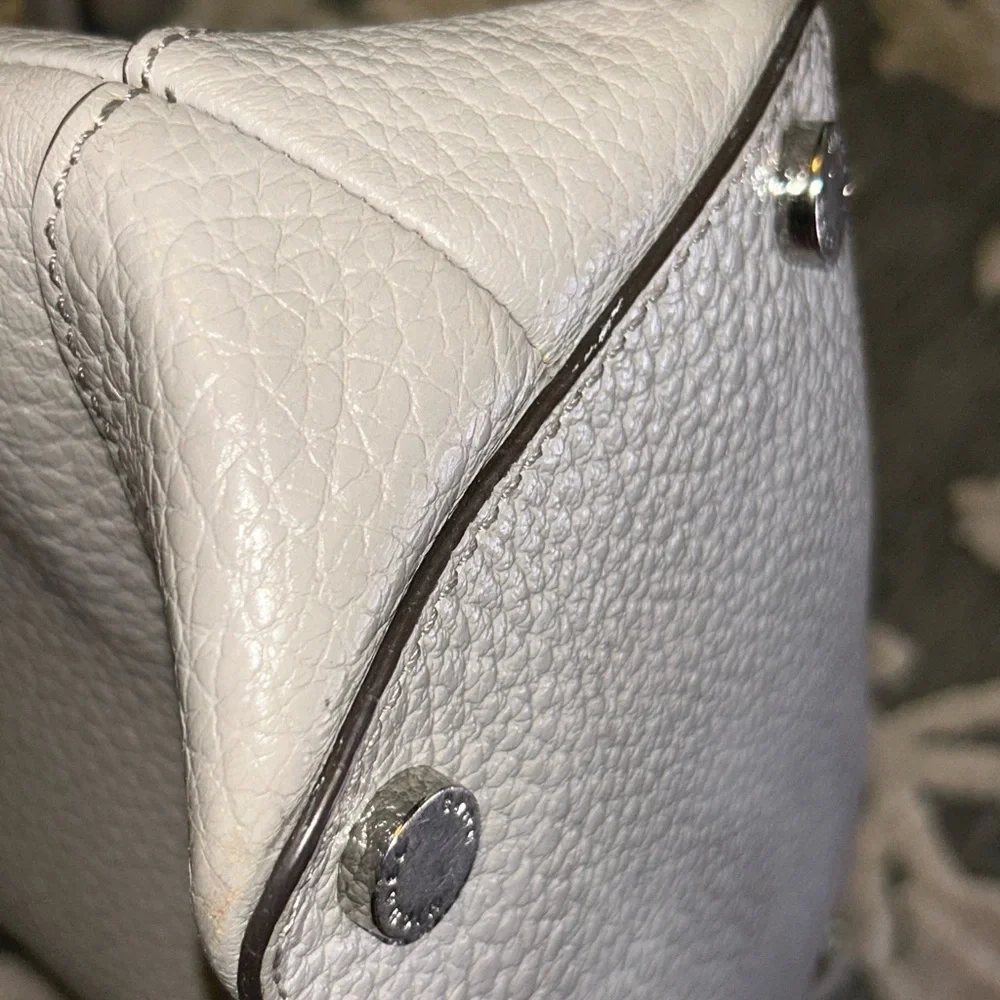 Pre loved Michael Kors Smythe Grey Leather Dome Satchel